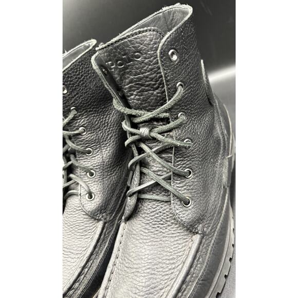 Rare Polo Country Black Pebblegrain Leather \